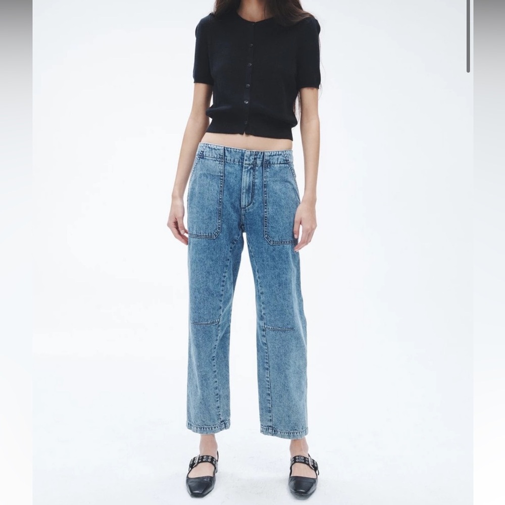 Rag & Bone Leyton Ankle Length Straight Jean Rigid Denim Blue Women Sz 2